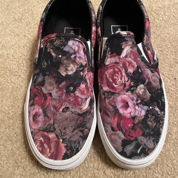 Vans floral pattern, womens size 5 - Picture 4 of 5